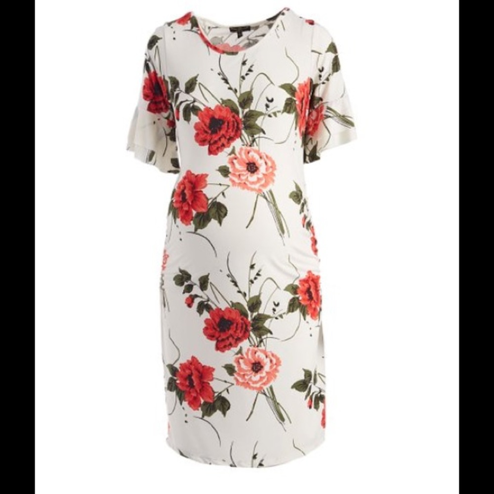 Mauve floral maternity dress NWT
